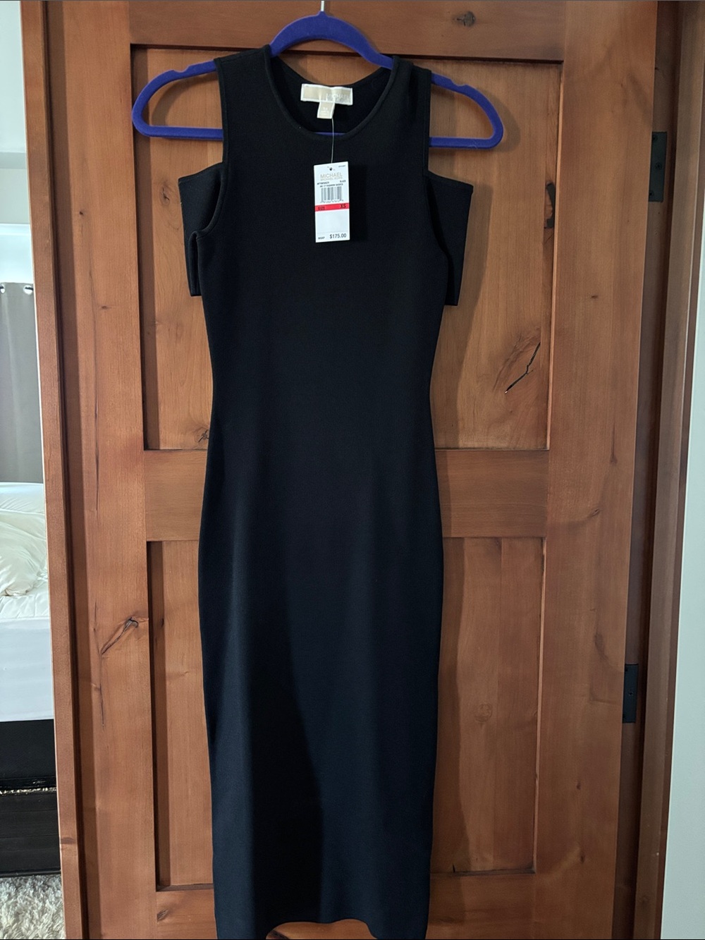 Michael Kors Black Shoulder Cut-Out Dress